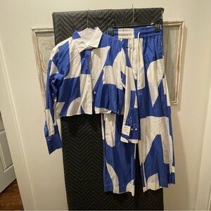 FRAME Blue and White set